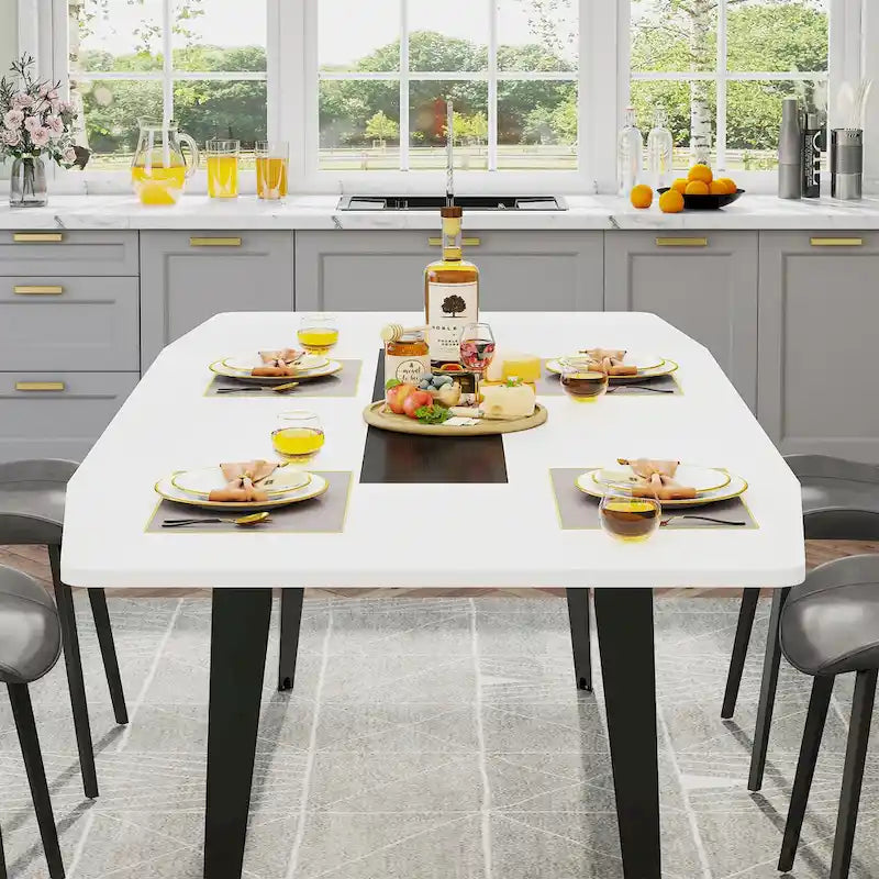Grande table à manger de 180 cm pour 6 à 8 personnes