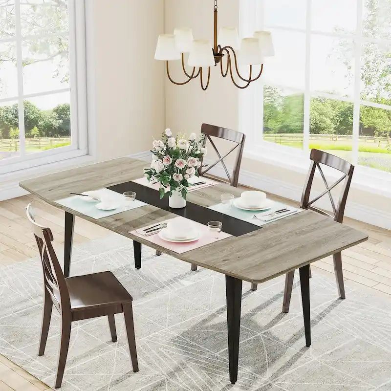 Grande table à manger de 180 cm pour 6 à 8 personnes