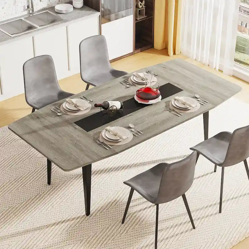 Grande table à manger de 180 cm pour 6 à 8 personnes