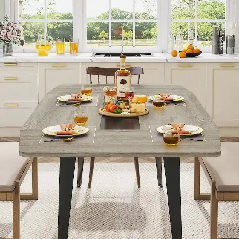 Grande table à manger de 180 cm pour 6 à 8 personnes