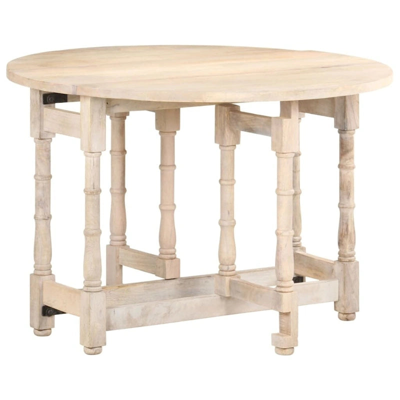 vidaXL Dining Table Kitchen Table Dining Room Table Round Solid Mango Wood
