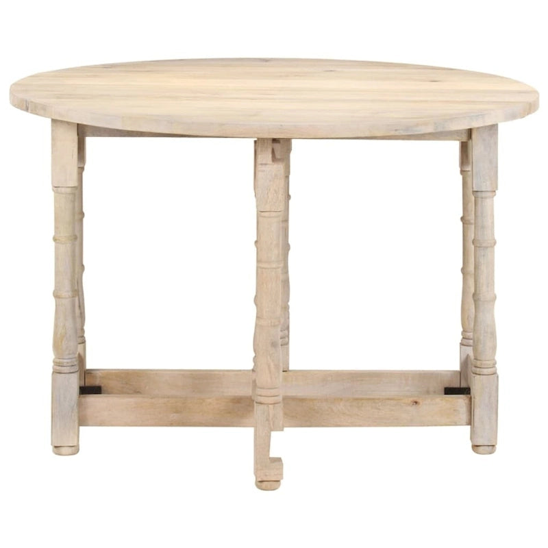 Table à manger ronde en manguier massif pour la cuisine et la salle à manger