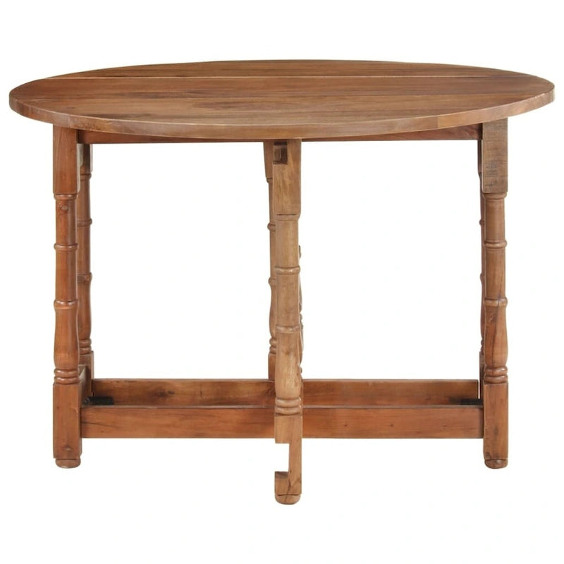 Table à manger ronde en manguier massif pour la cuisine et la salle à manger