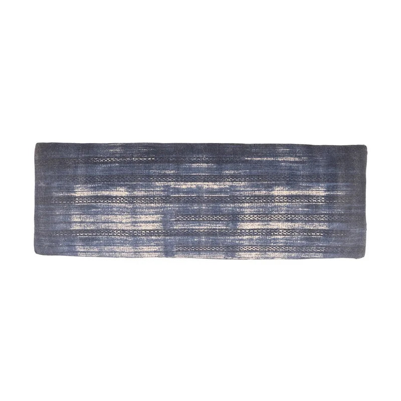 Banc rectangulaire bleu vieilli de 47 pouces de style antique