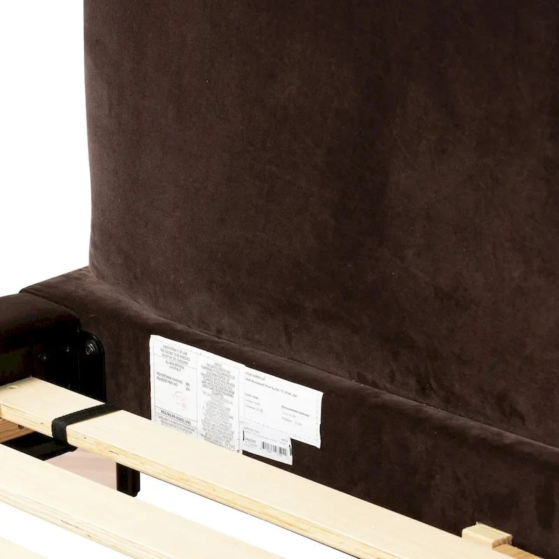 Lit rembourré bas avec tête de lit oreiller surdimensionnée pour chambre moderne et douillette