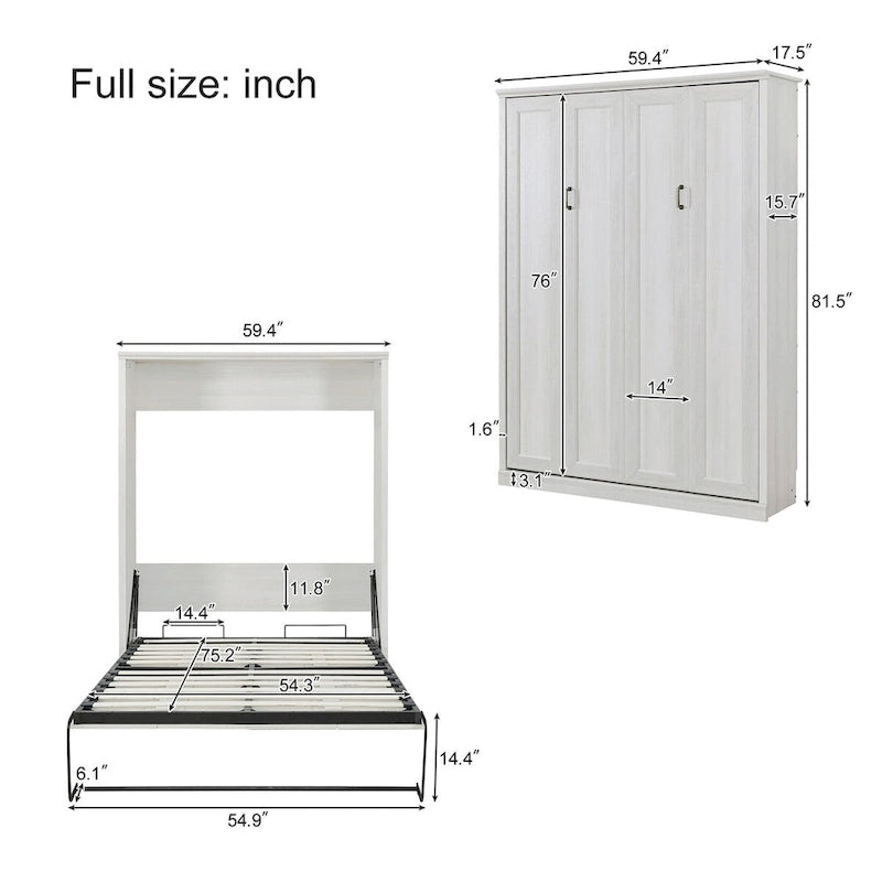 Lit mural Murphy avec armoire – Lit gain de place