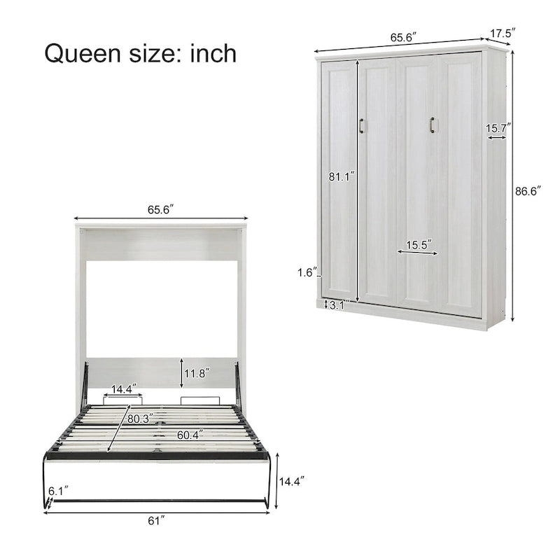 Lit mural Murphy avec armoire – Lit gain de place