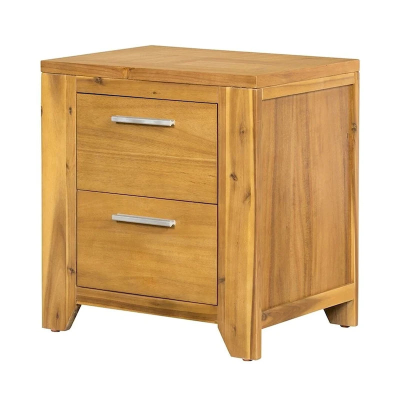 Commode de chambre en bois massif avec tiroirs, style fermette