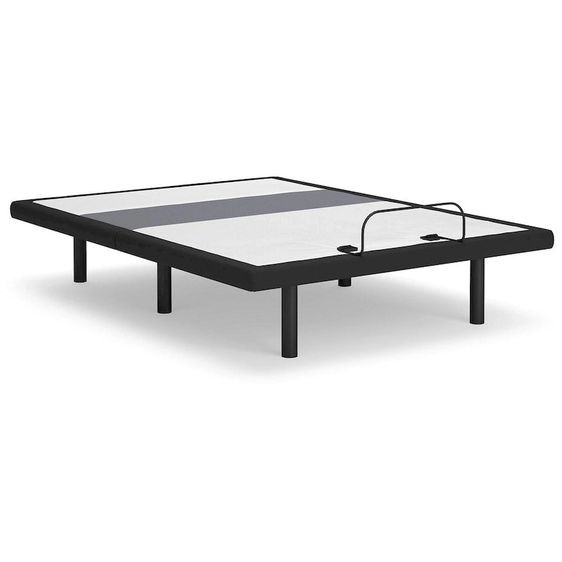 Base de lit réglable avec support lombaire et audio, noir