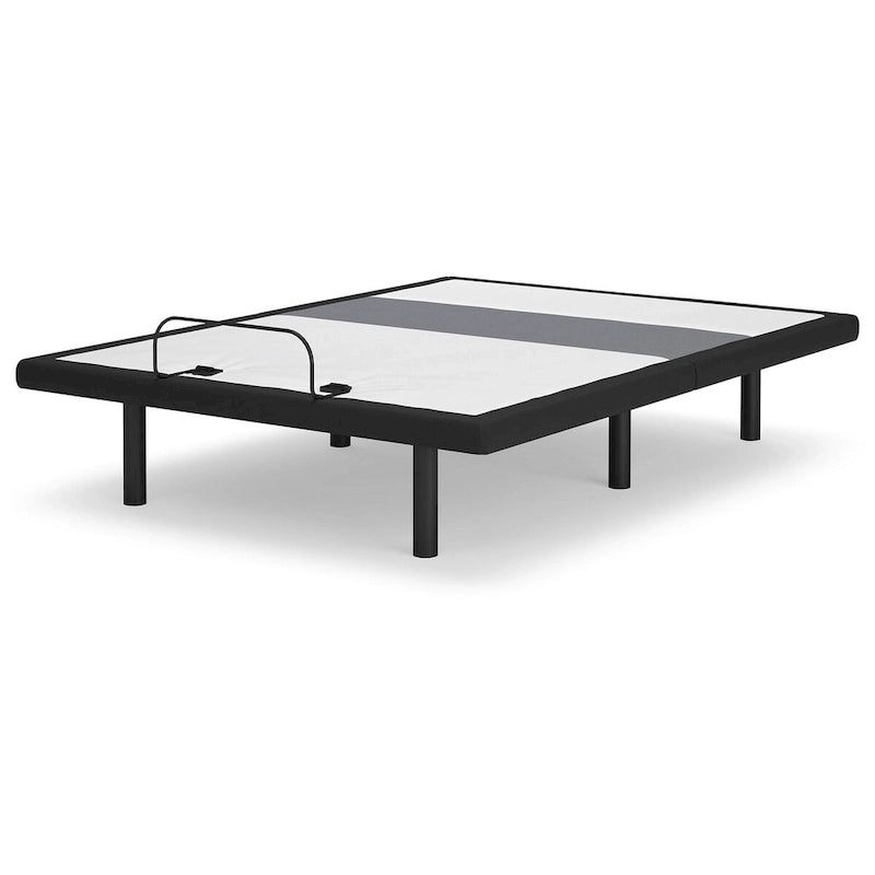 Base de lit réglable avec support lombaire et audio, noir