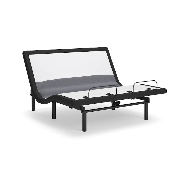 Base de lit réglable avec support lombaire et audio, noir