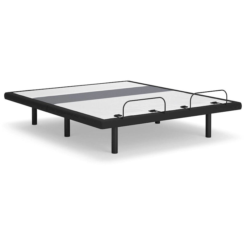 Base de lit réglable avec support lombaire et audio, noir