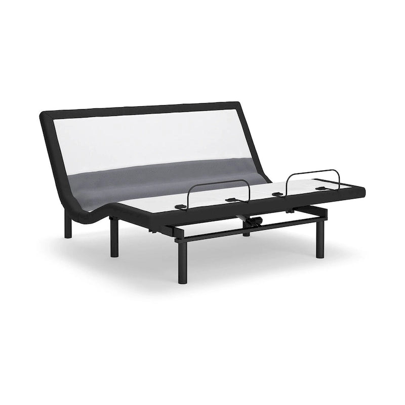 Base de lit réglable avec support lombaire et audio, noir
