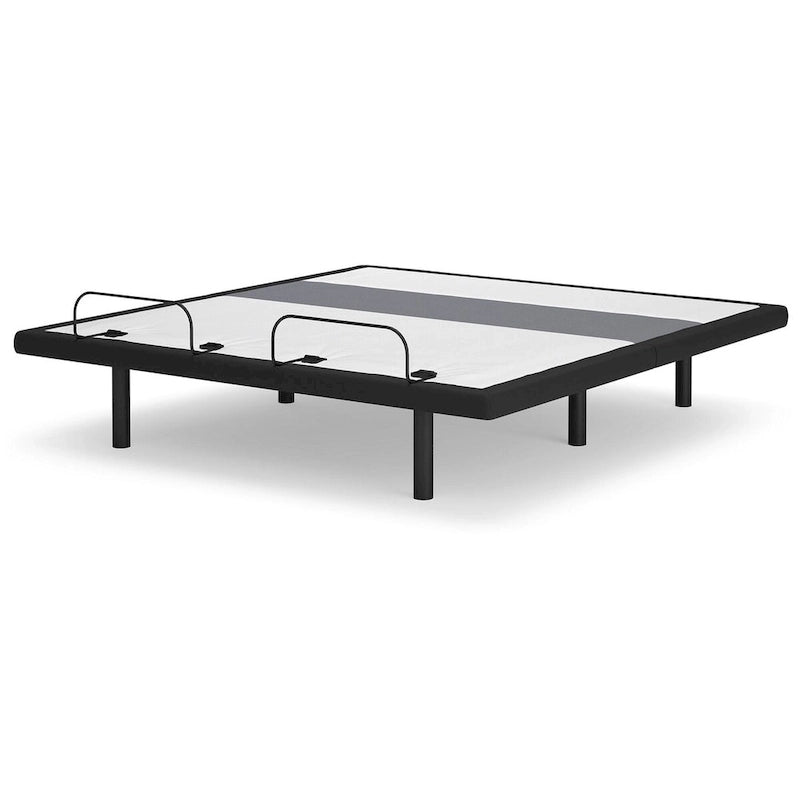 Base de lit réglable avec support lombaire et audio, noir