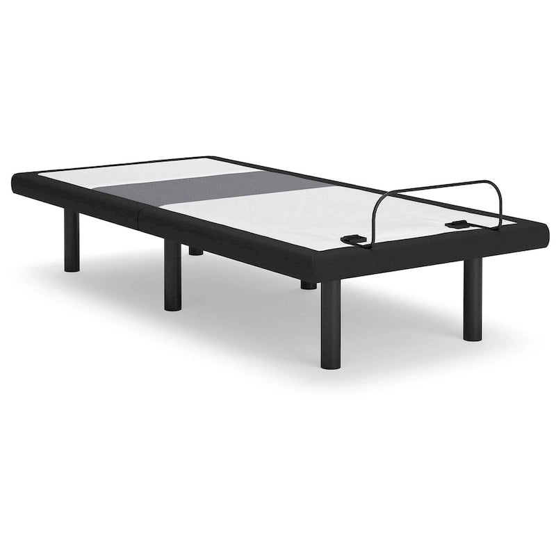 Base de lit réglable avec support lombaire et audio, noir