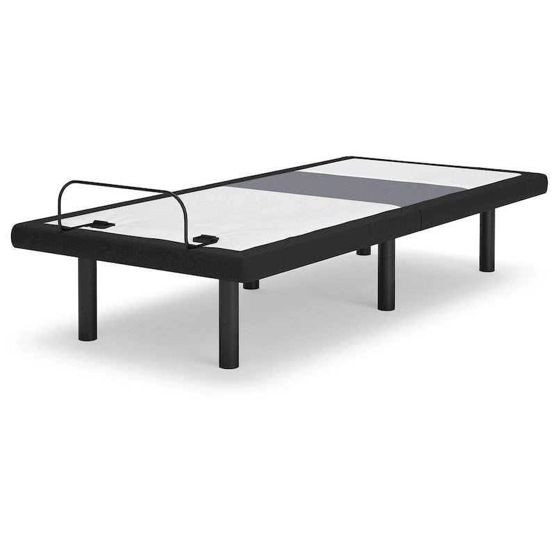 Base de lit réglable avec support lombaire et audio, noir
