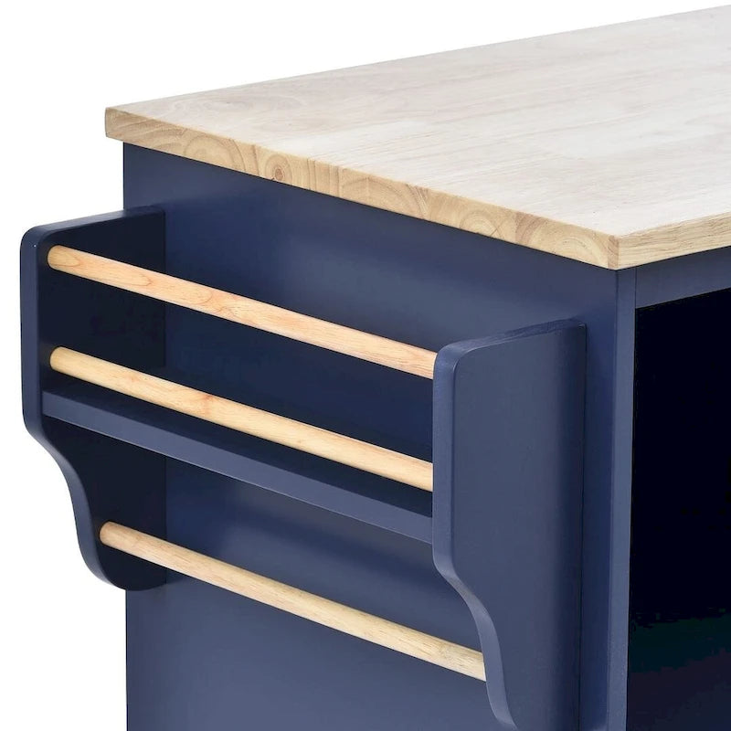 Dessert de cuisine à roulettes, Meuble de rangement, Dessus en bois massif