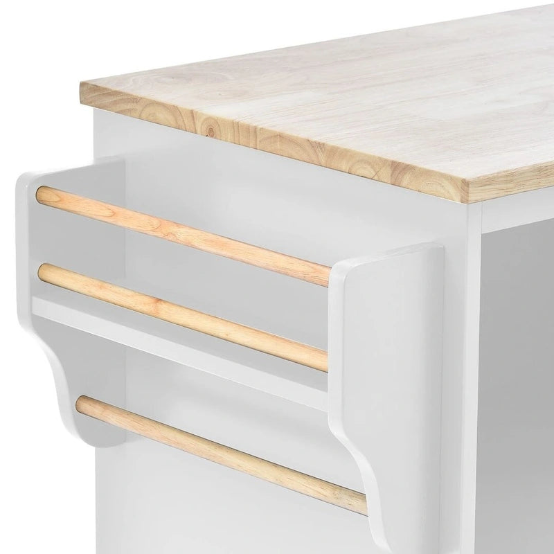 Dessert de cuisine à roulettes, Meuble de rangement, Dessus en bois massif