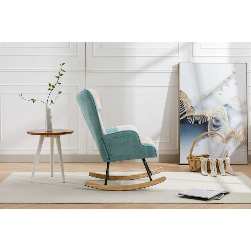 Fauteuil d'appoint moderne Patchwork pour salon, chambre, studio
