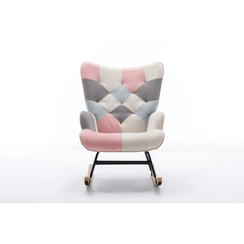 Fauteuil d'appoint moderne Patchwork pour salon, chambre, studio