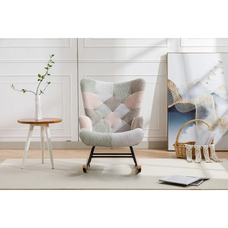 Fauteuil d'appoint moderne Patchwork pour salon, chambre, studio
