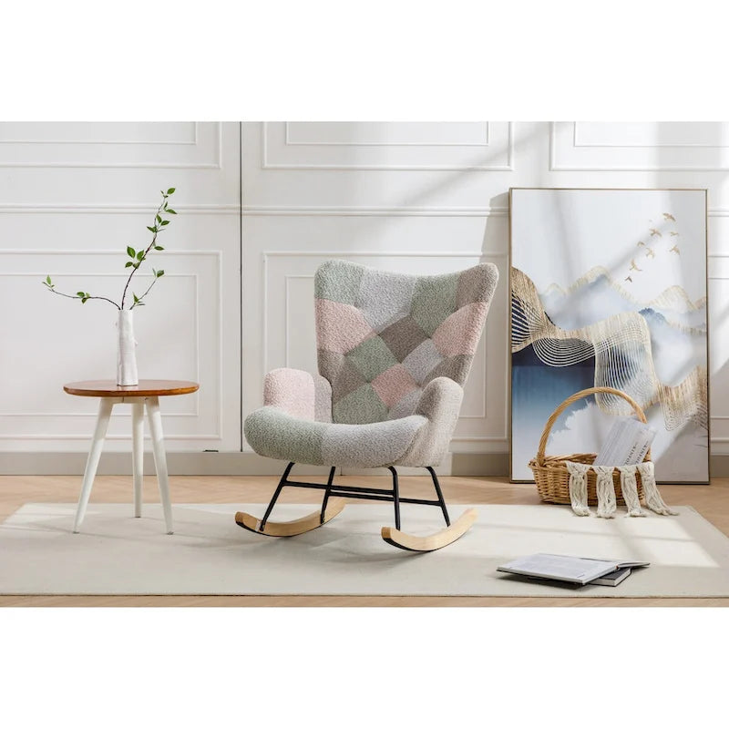 Fauteuil d'appoint moderne Patchwork pour salon, chambre, studio