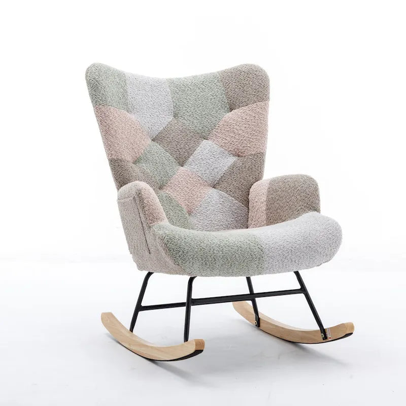 Fauteuil d'appoint moderne Patchwork pour salon, chambre, studio