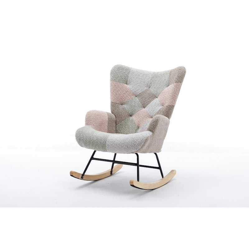 Fauteuil d'appoint moderne Patchwork pour salon, chambre, studio