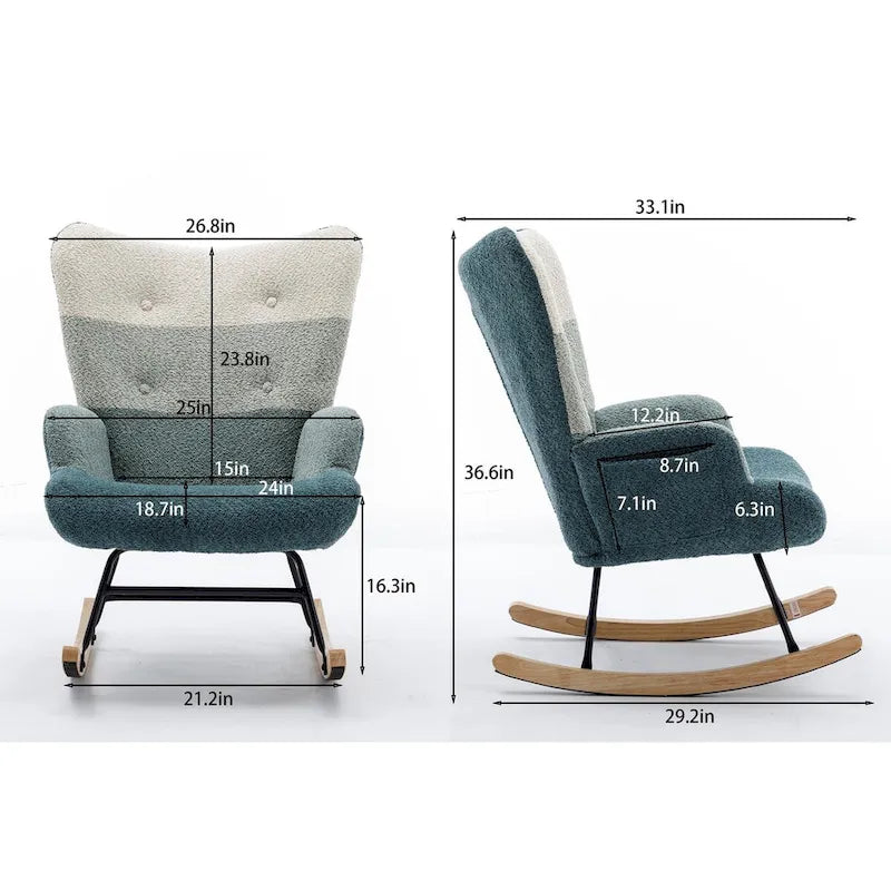 Fauteuil d'appoint moderne Patchwork pour salon, chambre, studio