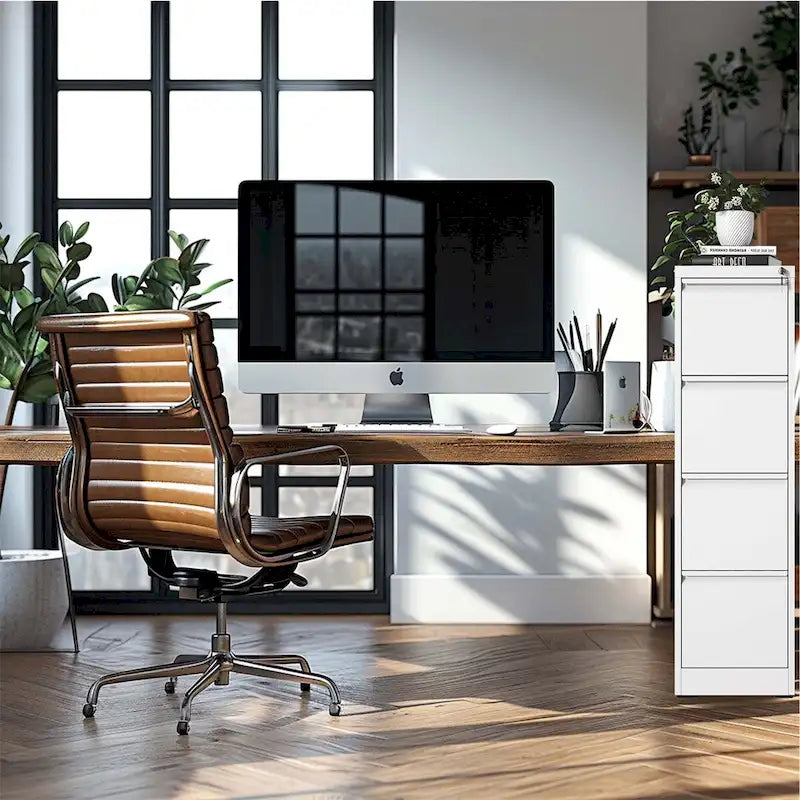Classeur vertical métallique à 4 tiroirs avec serrure pour le bureau et la maison