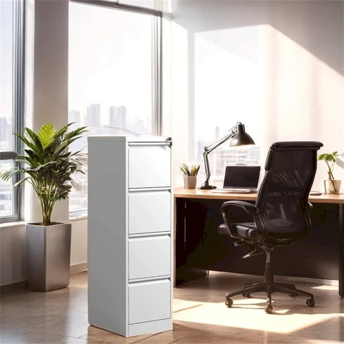 Classeur vertical métallique à 4 tiroirs avec serrure pour le bureau et la maison