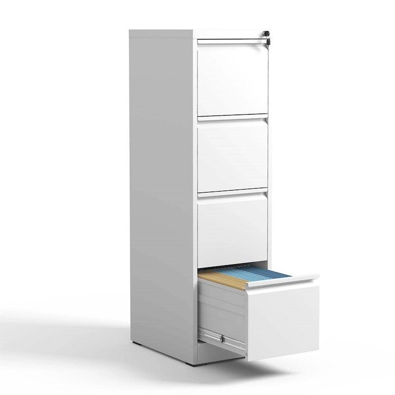 Classeur vertical métallique à 4 tiroirs avec serrure pour le bureau et la maison