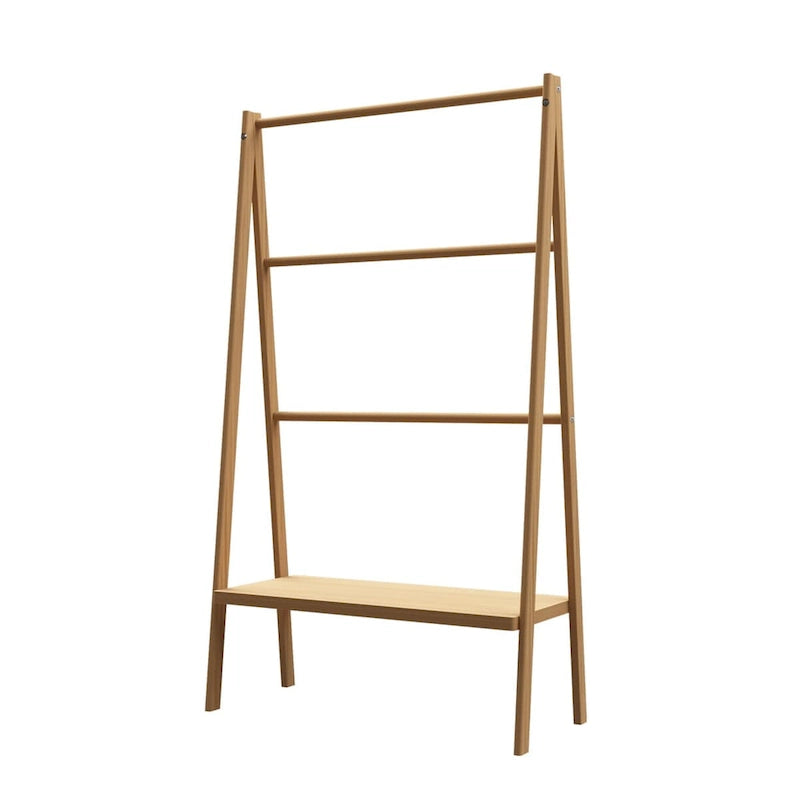 Étagère à serviettes en bambou avec étagère de rangement