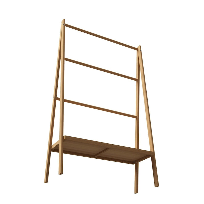 Étagère à serviettes en bambou avec étagère de rangement